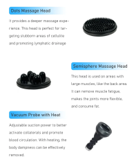 High Quality 2 Handle 6 Head 8G Vibration Massager Body Vacuum Vibration Massage Machine
