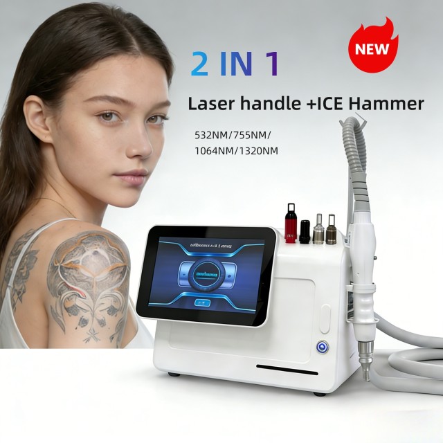 2 in 1 Pico Laser with ICE Hammer