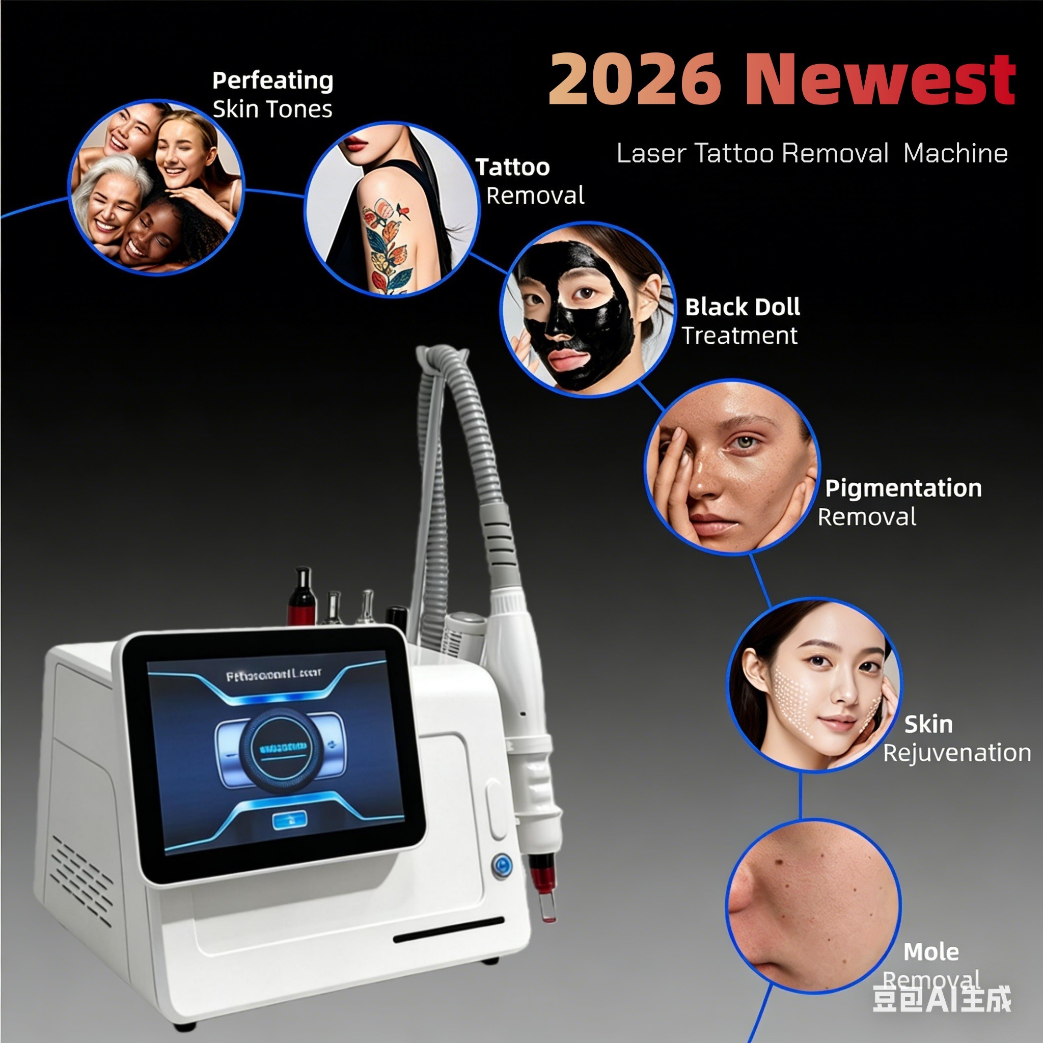 2 in 1 Pico Laser with ICE Hammer