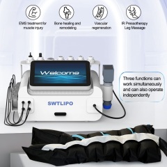 2026 New Arrival Multifunctional Combination Eswt Shockwave Ems Tens Therapy air Pressure Therapy 3 in 1 Physiotherapy Machine