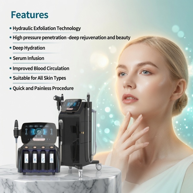 360° Rotating Spiral Technology 2 in 1 Hydrodermabrasion + TDA Needle-Free Transdermal Technology