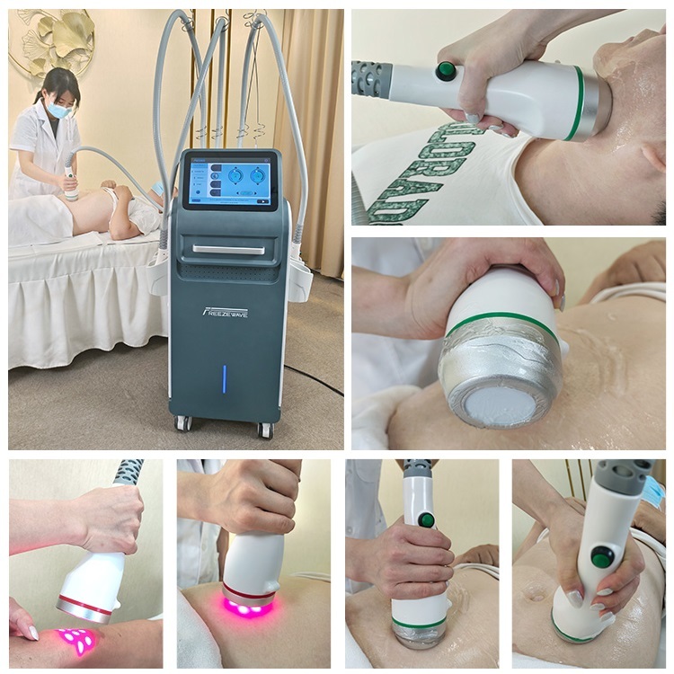 2026 Newest Vertical 4 Handle 685nm Laser Freezewave Back Fat Removal Double Chin Removal Boost Cryo Wave