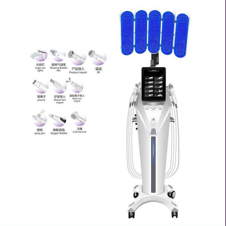 Multifunctional Hydro Face Lifting Machine 960 Lamp Beads Led Therapy 10 in 1 Wrinkle Removal Skin Rejuvenation Device