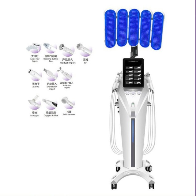 Multifunctional Hydro Face Lifting Machine 960 Lamp Beads Led Therapy 10 in 1 Wrinkle Removal Skin Rejuvenation Device