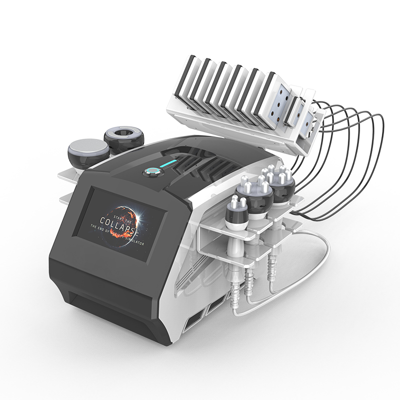 Newest 5 Handle 80khz Cavitation Vacuum RF Slimming Machine With Diode Laser Pads
