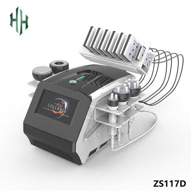 Newest 5 Handle 80khz Cavitation Vacuum RF Slimming Machine With Diode Laser Pads