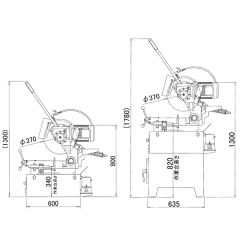 Size of versatile precision metal cutting machine without bench