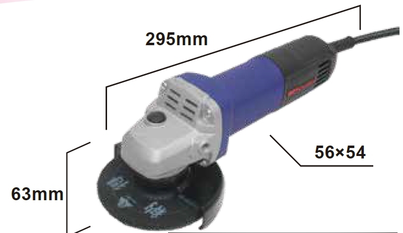 Size of 4" Fuji Portable Angle Grinder (HDC-100)