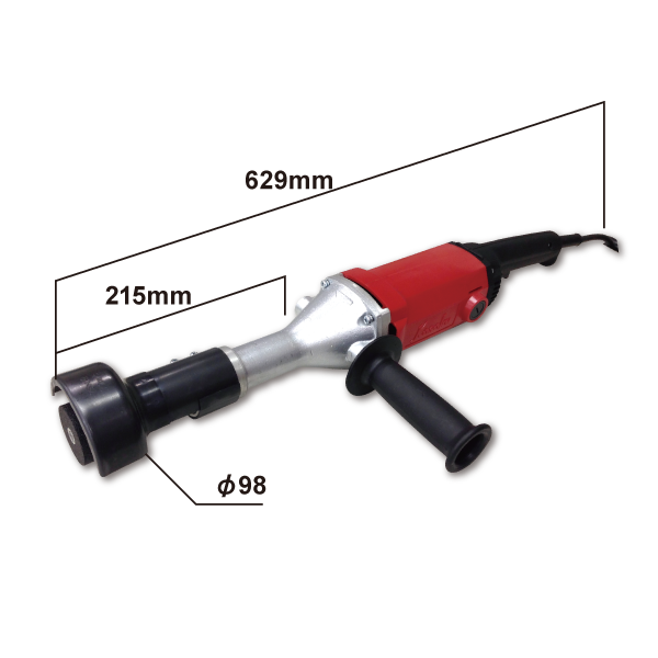 Size of FUJI Straight Grinder (HSI-670) L:629mm