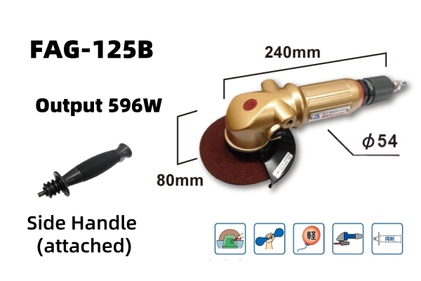 Tamaño de la amoladora neumática FUJI (FAG-125B)
