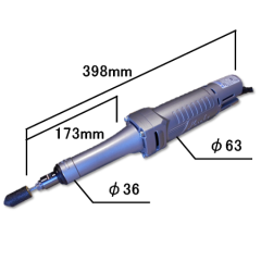 Size of High Frequency Straight Grinder (HIC-250Ⅱ)