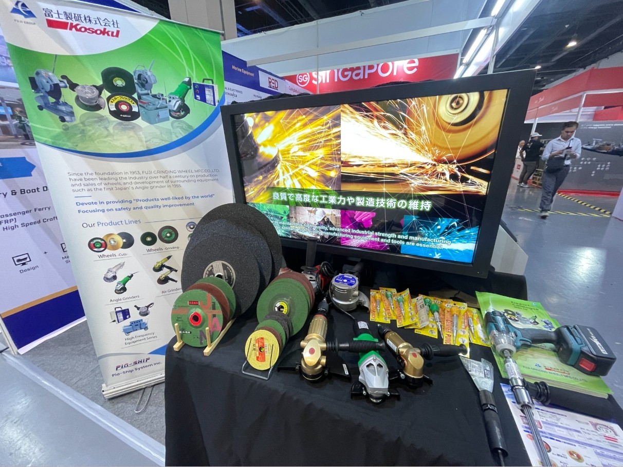 FUJI grinding wheel booth demonstration at previous PhilMarine Expo