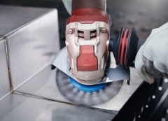 Fuji cup wire brush is used for cleaning the weld line

