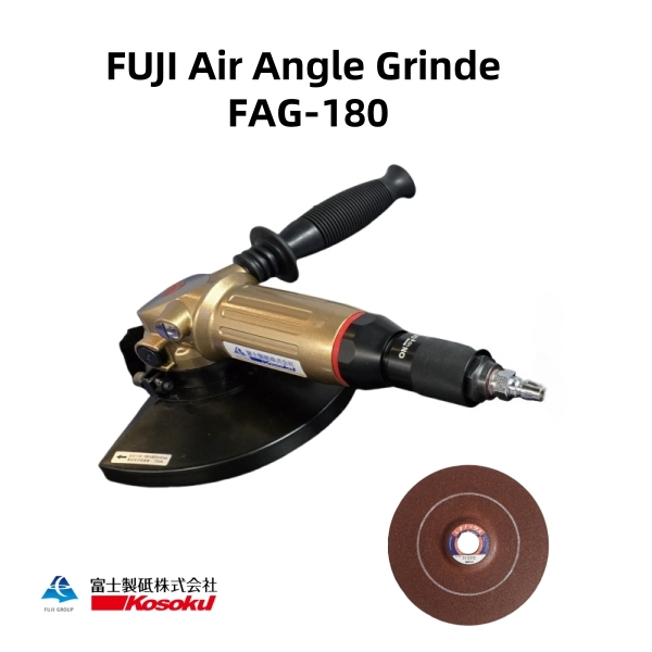 FUJI Robust Pneumatic Angle Grinder FAG-180B with 180mm grinding wheel