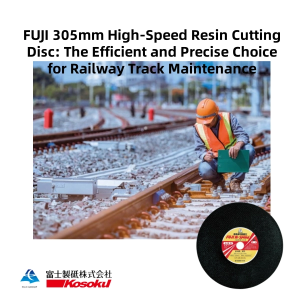 FUJI 305mm Railway Maintenance Cutting Disc in Action