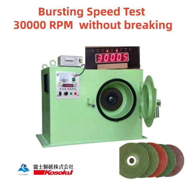 Fuji grinding wheel Bursting Speed Test 30000 RPM  without breaking