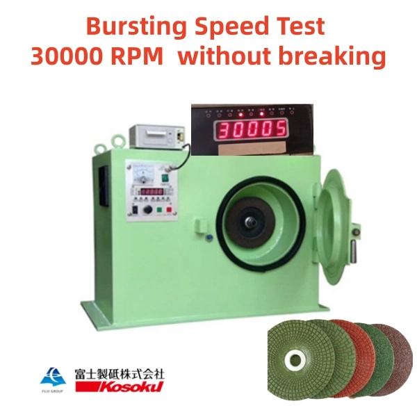 Fuji grinding wheel Bursting Speed Test 30000 RPM  without breaking
