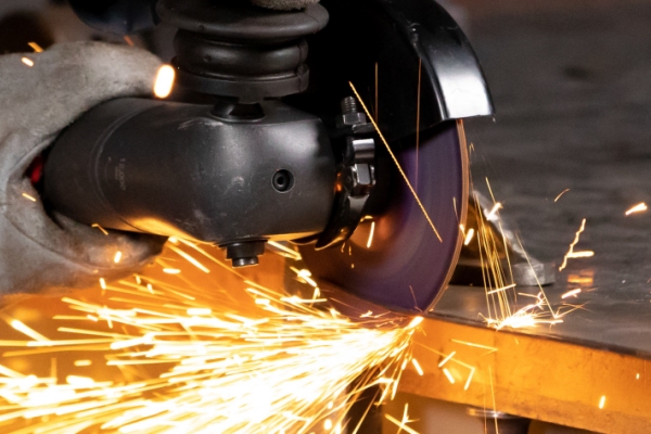 FUJI Cutting Discs being used in a metal fabrication workshop