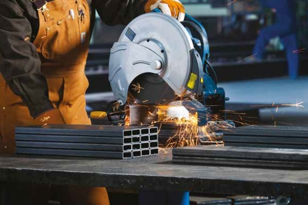 chop saw cut the square tube