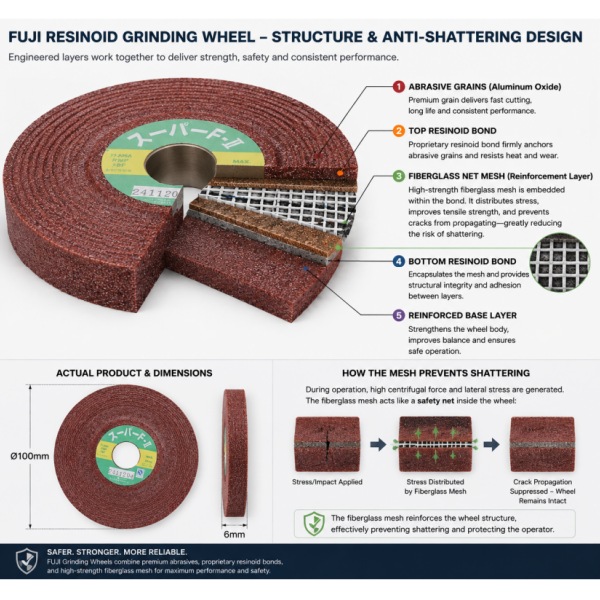 FUJI Abrasive Wheel Structure Diagram