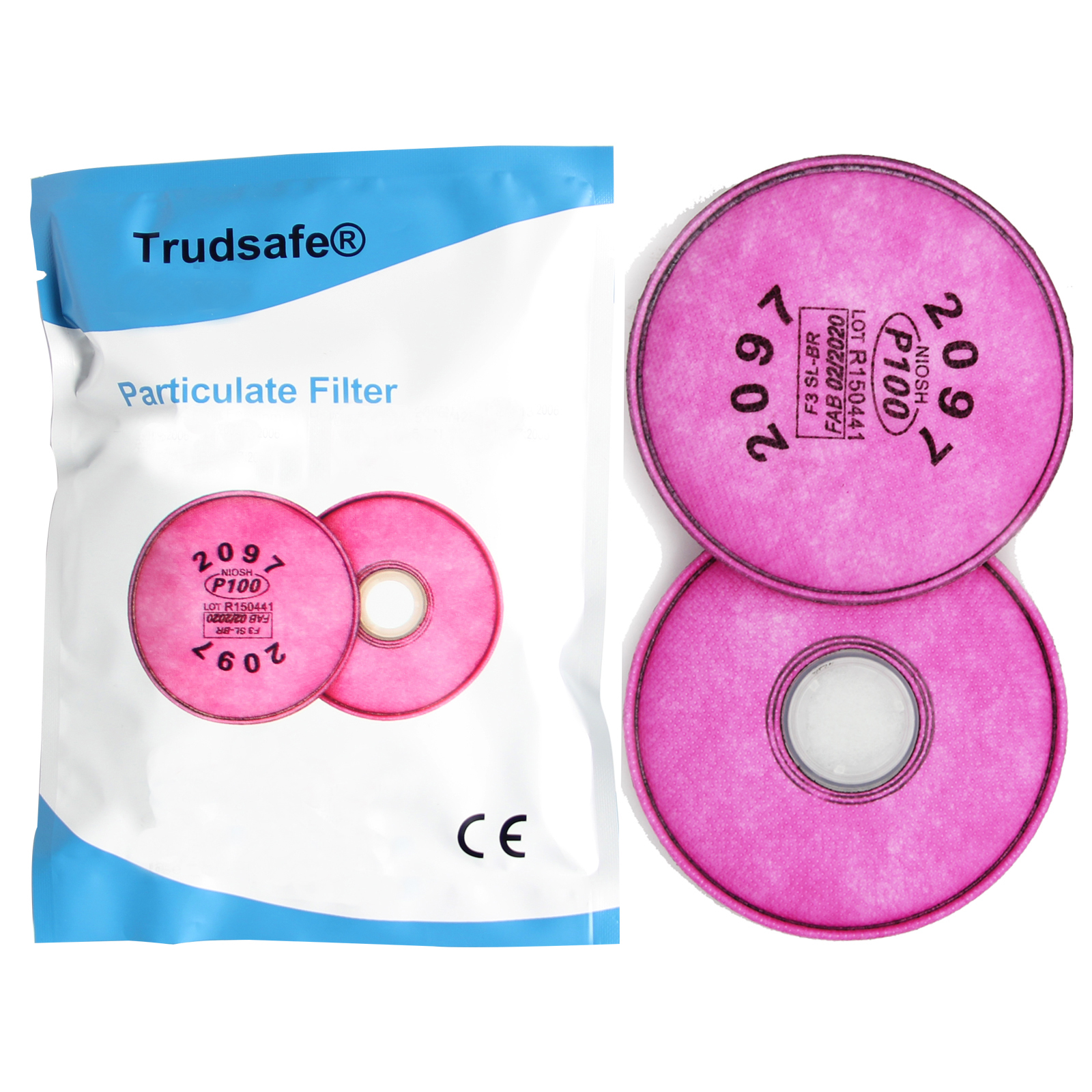 One Pair 2097 Particulate Filter Cotton for Organic Vapor and Particulate