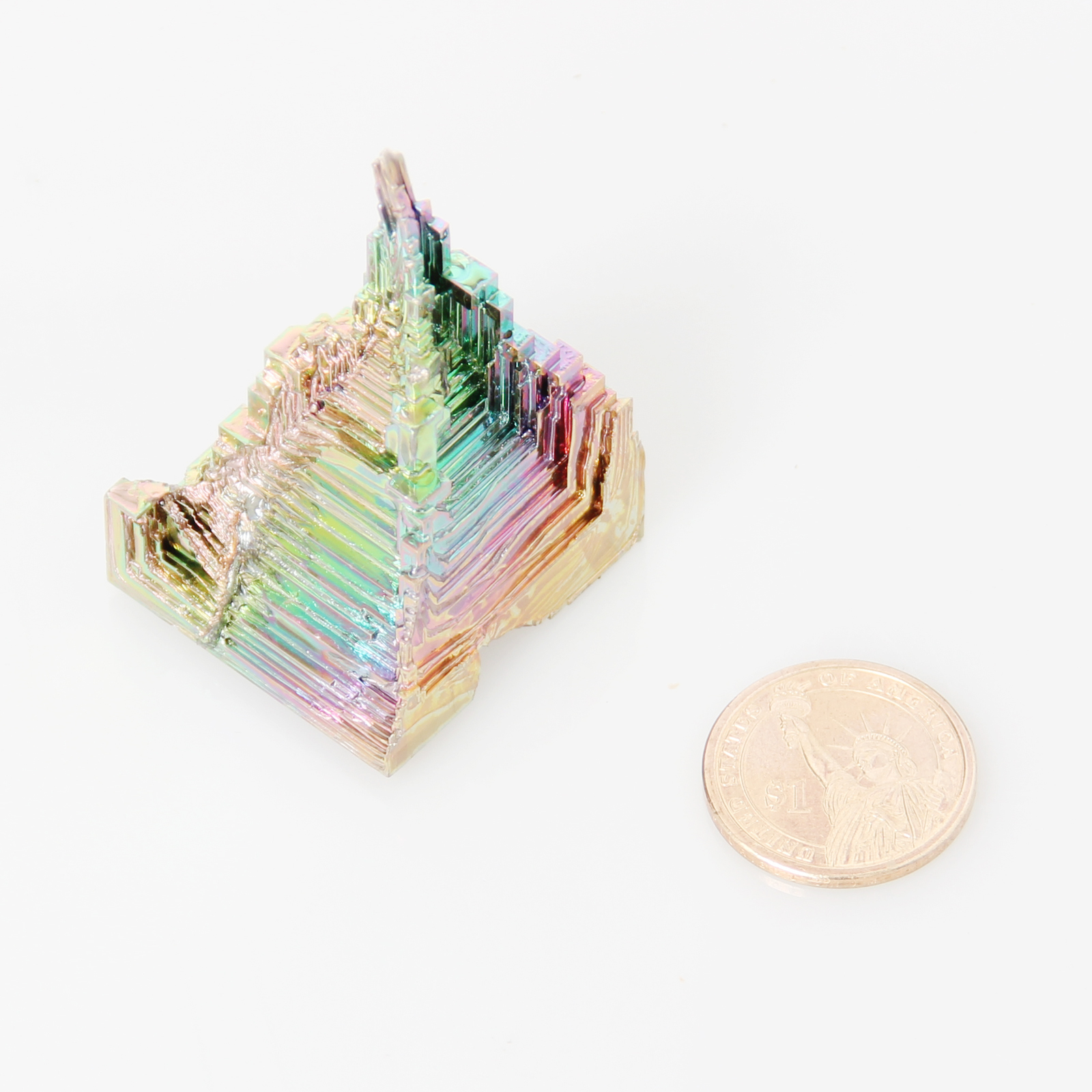 Chudeng 1 Pc Natural Bismuth, 99.99% Pure Rainbow Bismuth Metal Crystal, Mineral Specimen, Bismuth Gemstone for Gift
