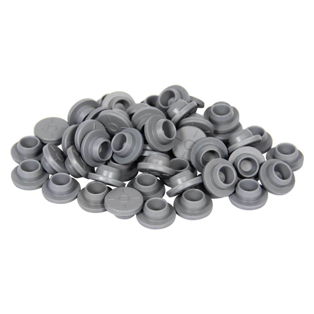 3-20 ml Flip Off Glass Vials-Glass Headspace Vials with Plastic-Aluminum Flip Caps and Rubber Injection Stoppers, 100 Pack, 20mm Flat Bottom Lab Vial