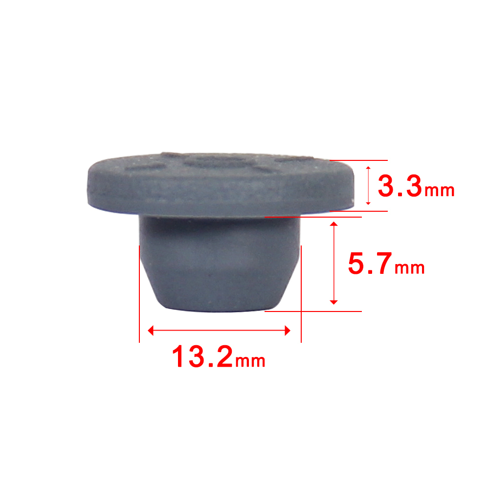 13mm / 20mm Vial Rubber Stoppers-100 Count Self Healing Injection Ports Solid Seal, for Glass Vial and Liquid Culture Jars, Can Be Sterilized by Steam and Repeated Used