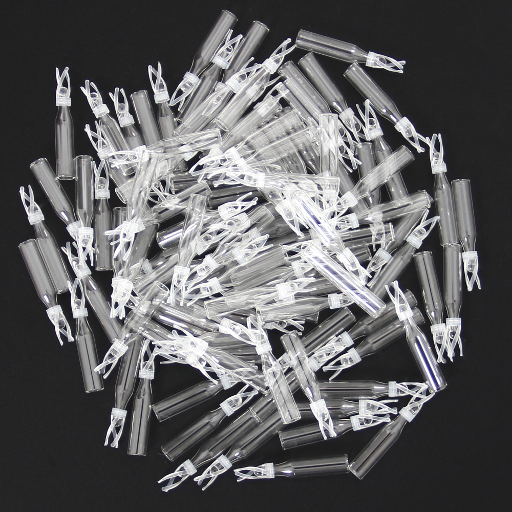 Glass Vial Insert, Clear Glass Insert, Pack of 100