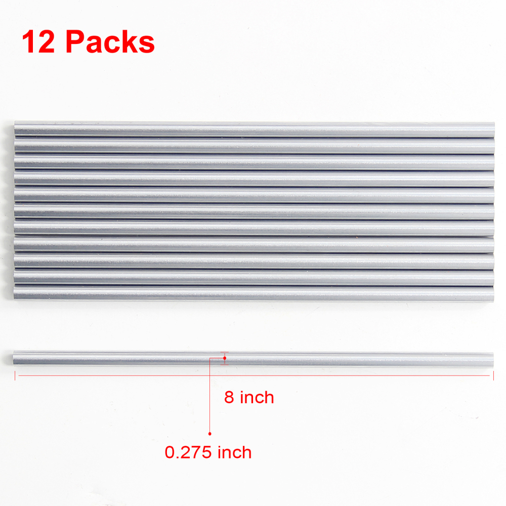 Chrome Plated Carbon Steel Round Rod, Chrome Coated Steel Round Bar for Shaft Gear Drill Lathes Boring Machine Turning Miniature Axle, Cylindrical Pin DIY Craft Tool