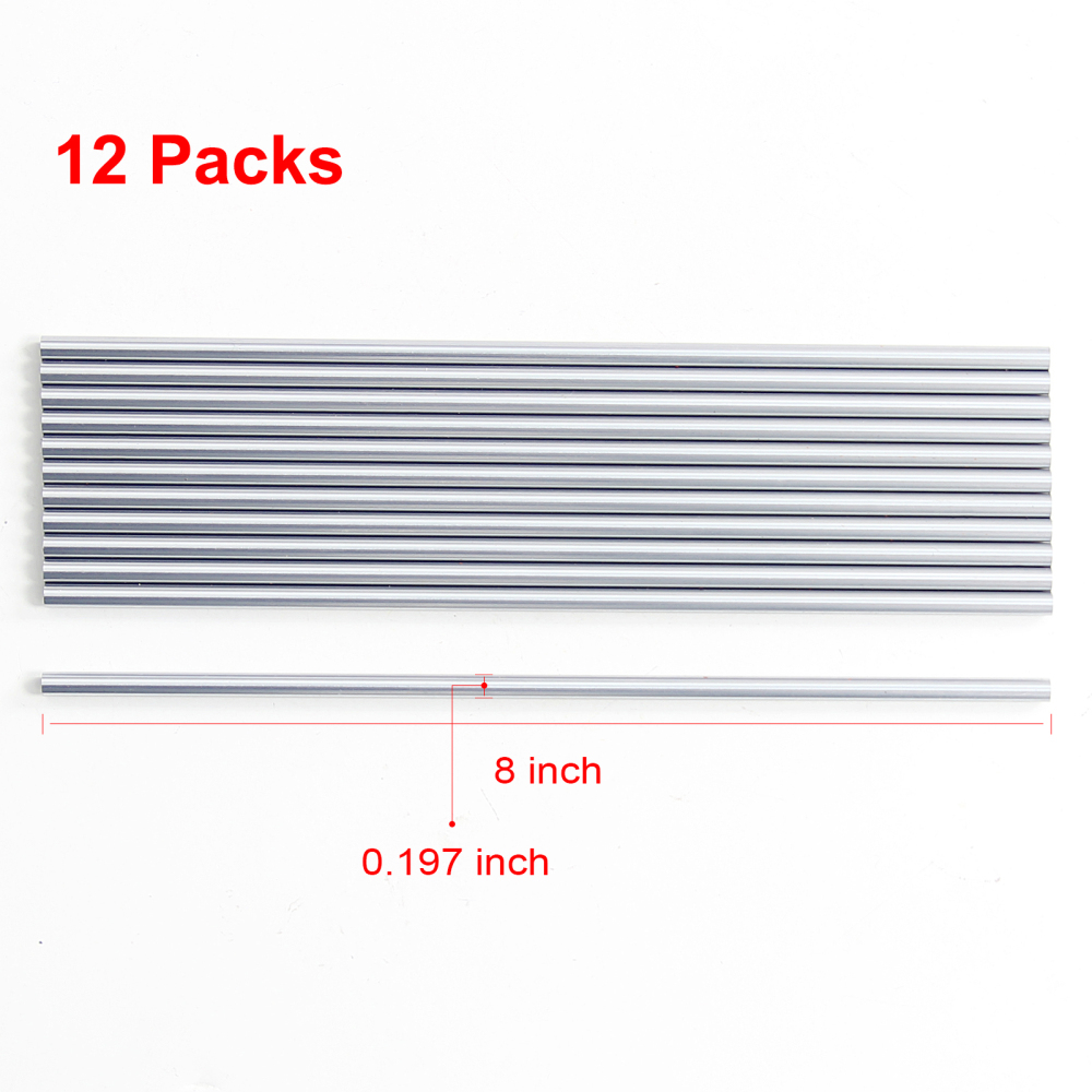 Chrome Plated Carbon Steel Round Rod, Chrome Coated Steel Round Bar for Shaft Gear Drill Lathes Boring Machine Turning Miniature Axle, Cylindrical Pin DIY Craft Tool