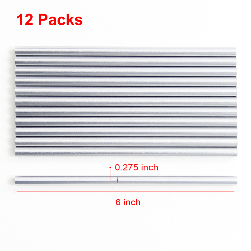 Chrome Plated Carbon Steel Round Rod, Chrome Coated Steel Round Bar for Shaft Gear Drill Lathes Boring Machine Turning Miniature Axle, Cylindrical Pin DIY Craft Tool