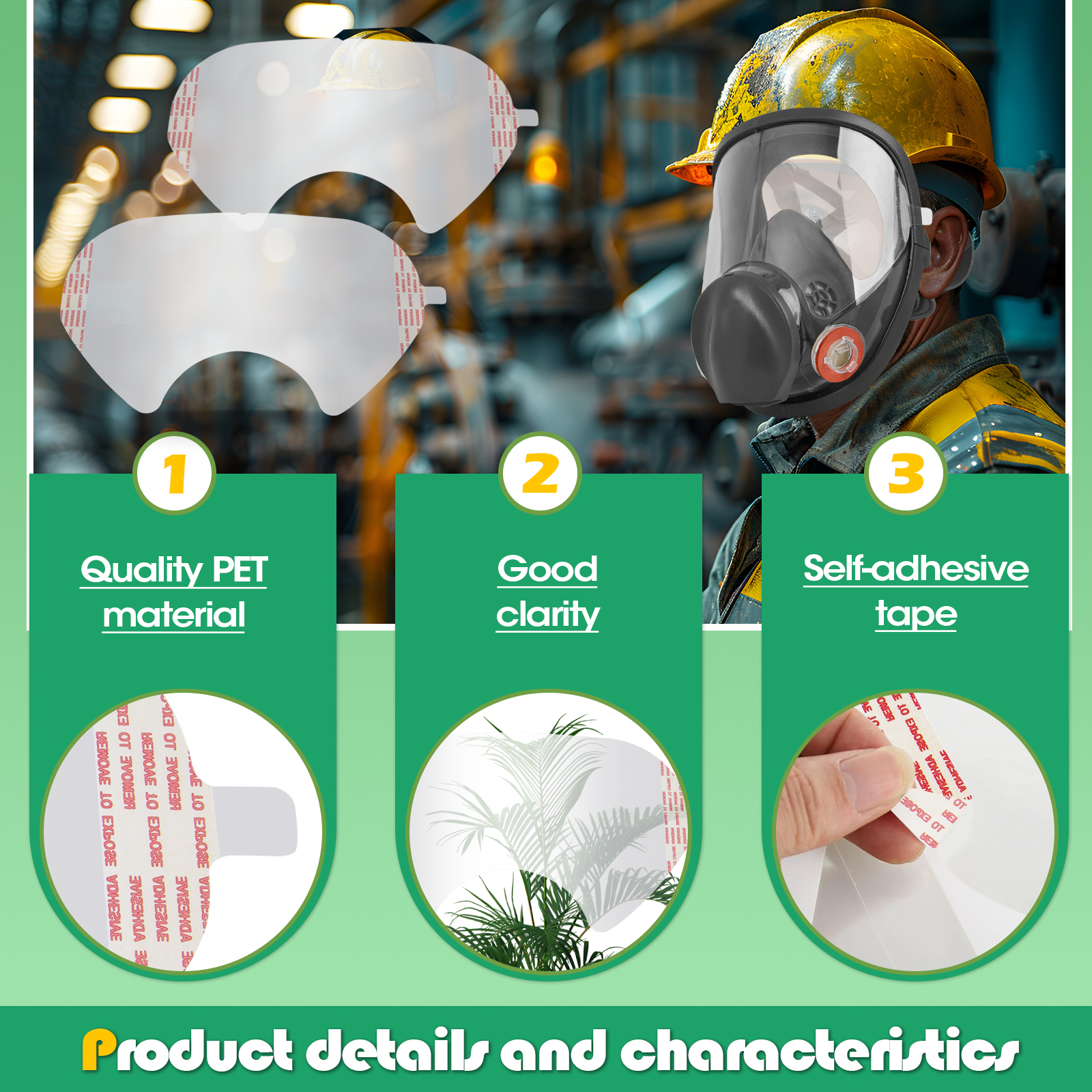 Trudsafe 30 Pack Peel Off Lens Cover Compatible for 6885, 6000, 6700, 6800, 6900 Series Respirator Mask, Protective Cover(Pack of 30)