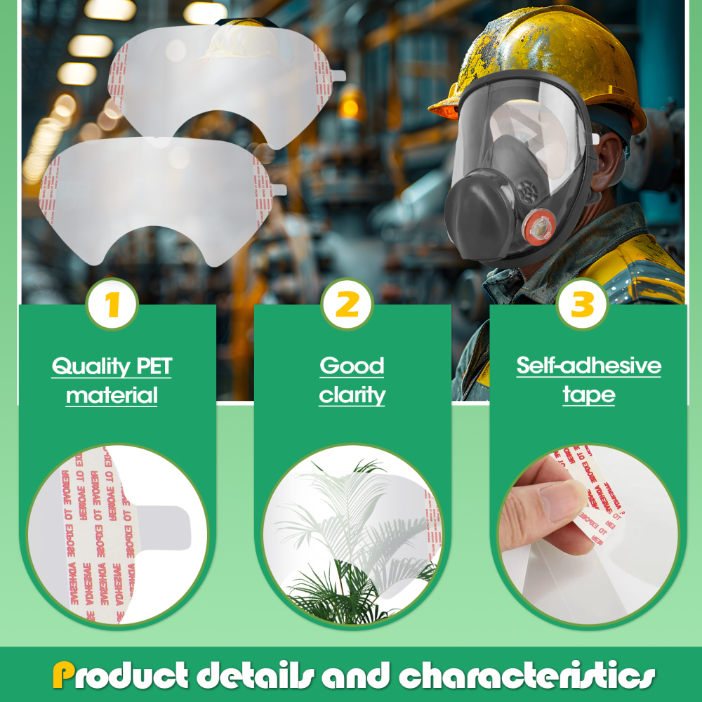 Trudsafe 30 Pack Peel Off Lens Cover Compatible for 6885, 6000, 6700, 6800, 6900 Series Respirator Mask, Protective Cover(Pack of 30)