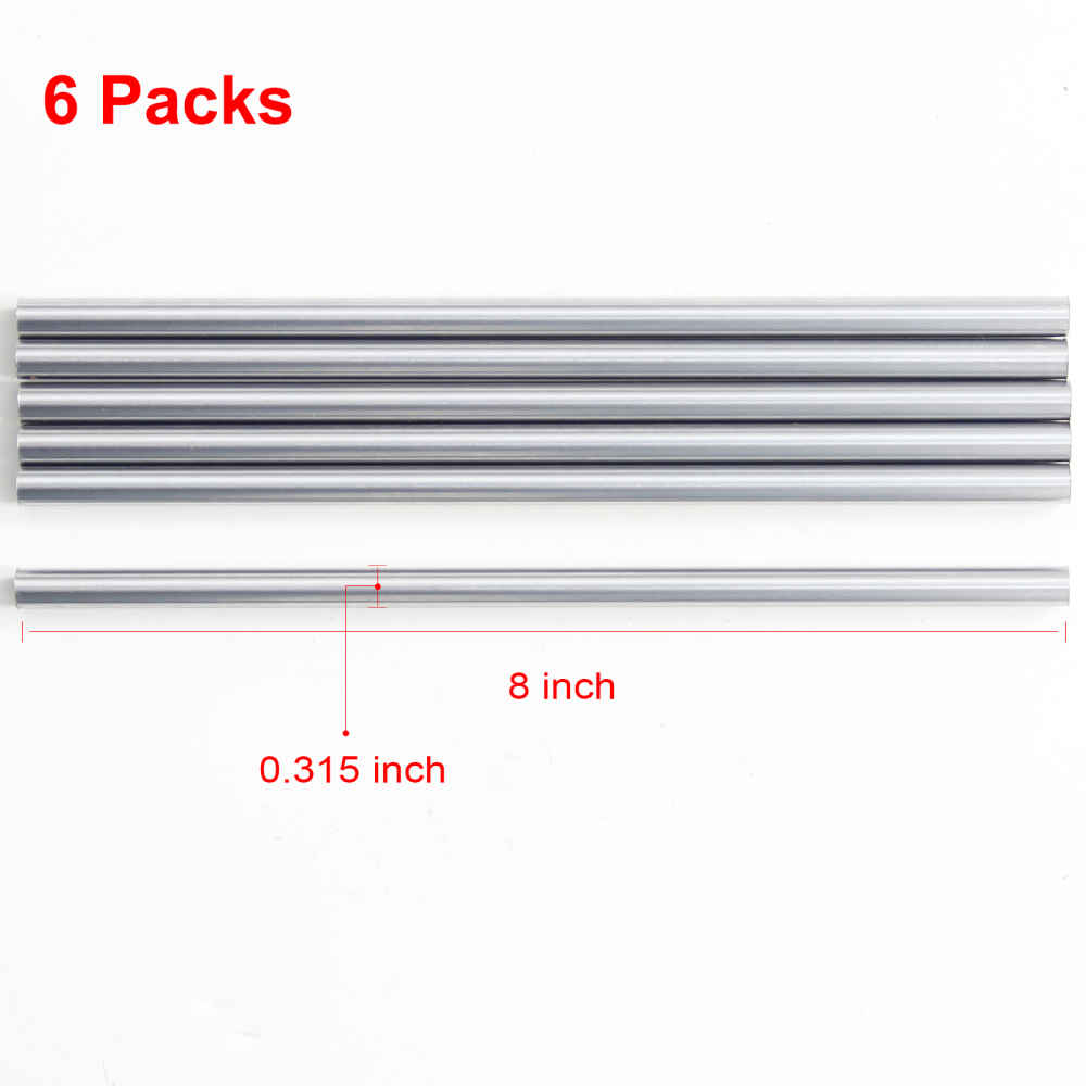 Chrome Plated Carbon Steel Round Rod, Chrome Coated Steel Round Bar for Shaft Gear Drill Lathes Boring Machine Turning Miniature Axle, Cylindrical Pin DIY Craft Tool