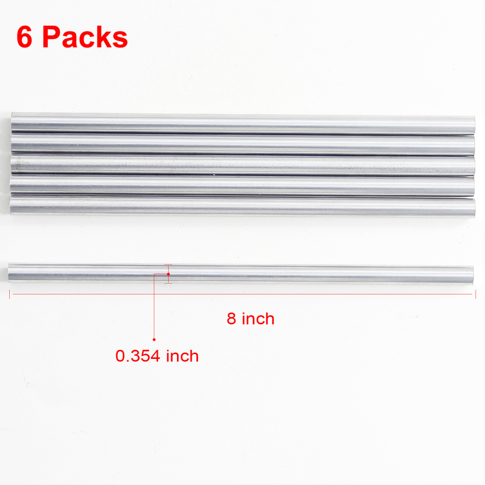 Chrome Plated Carbon Steel Round Rod, Chrome Coated Steel Round Bar for Shaft Gear Drill Lathes Boring Machine Turning Miniature Axle, Cylindrical Pin DIY Craft Tool