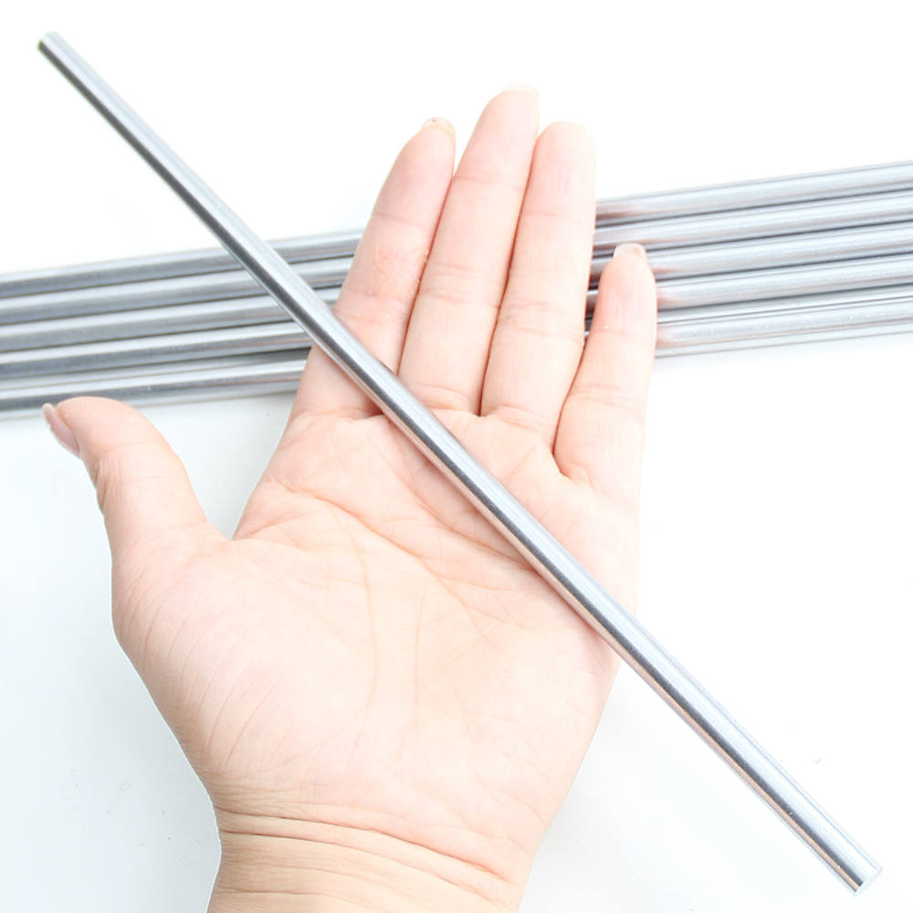 Chrome Plated Carbon Steel Round Rod, Chrome Coated Steel Round Bar for Shaft Gear Drill Lathes Boring Machine Turning Miniature Axle, Cylindrical Pin DIY Craft Tool