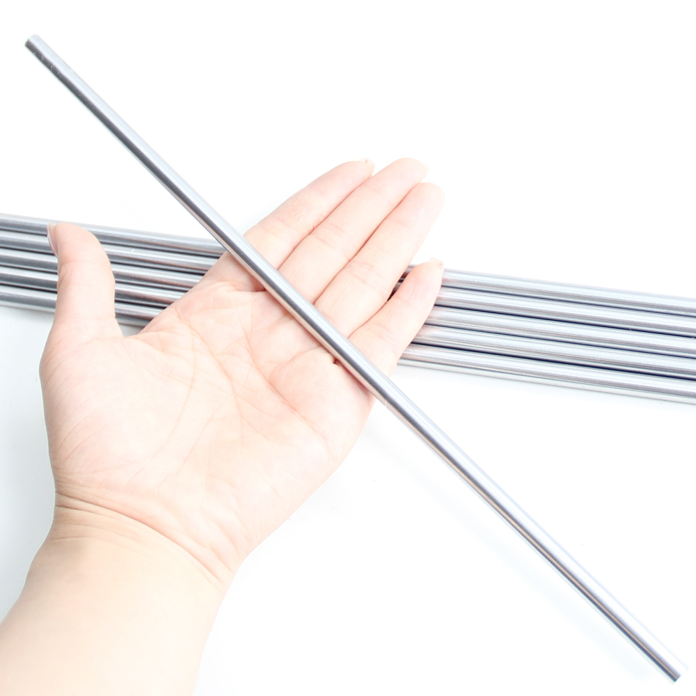 Chrome Plated Carbon Steel Round Rod, Chrome Coated Steel Round Bar for Shaft Gear Drill Lathes Boring Machine Turning Miniature Axle, Cylindrical Pin DIY Craft Tool