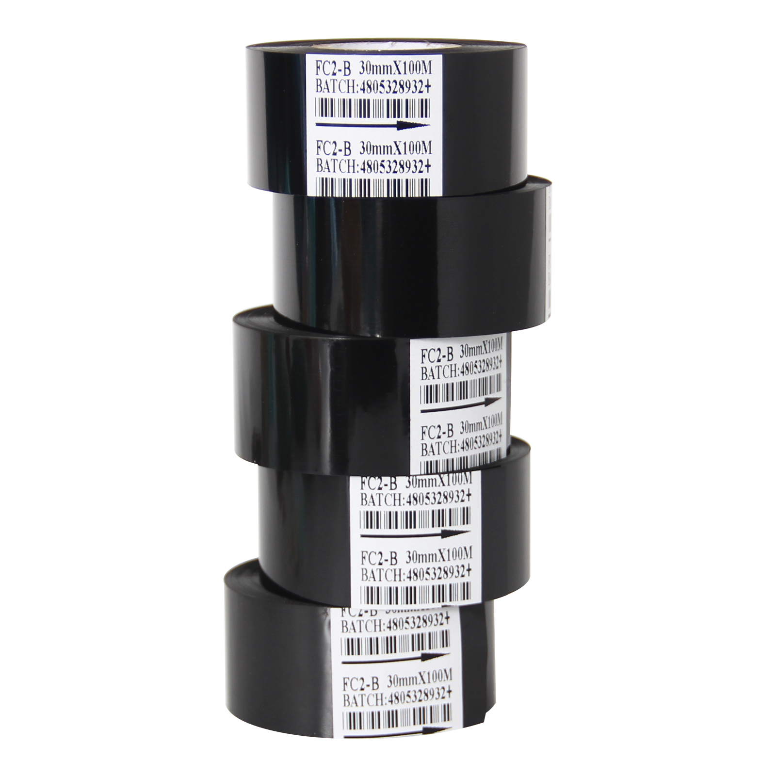 10 Rolls 30mm x 100m Thermal Transfer Ribbon Resin for Coder Printer Machine, Ribbon for Coding Machine