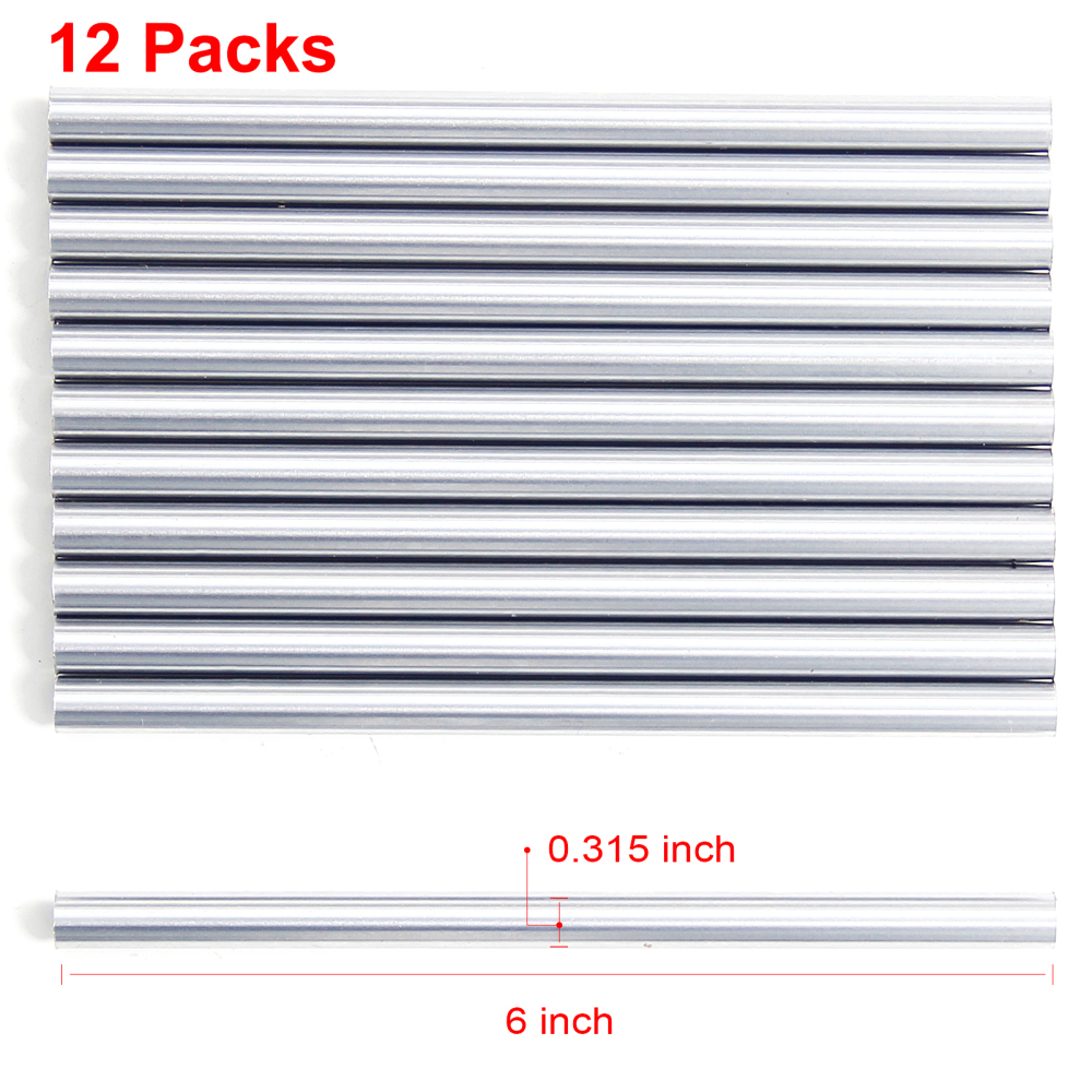 Chrome Plated Carbon Steel Round Rod, Chrome Coated Steel Round Bar for Shaft Gear Drill Lathes Boring Machine Turning Miniature Axle, Cylindrical Pin DIY Craft Tool