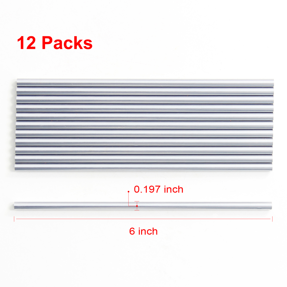 Chrome Plated Carbon Steel Round Rod, Chrome Coated Steel Round Bar for Shaft Gear Drill Lathes Boring Machine Turning Miniature Axle, Cylindrical Pin DIY Craft Tool
