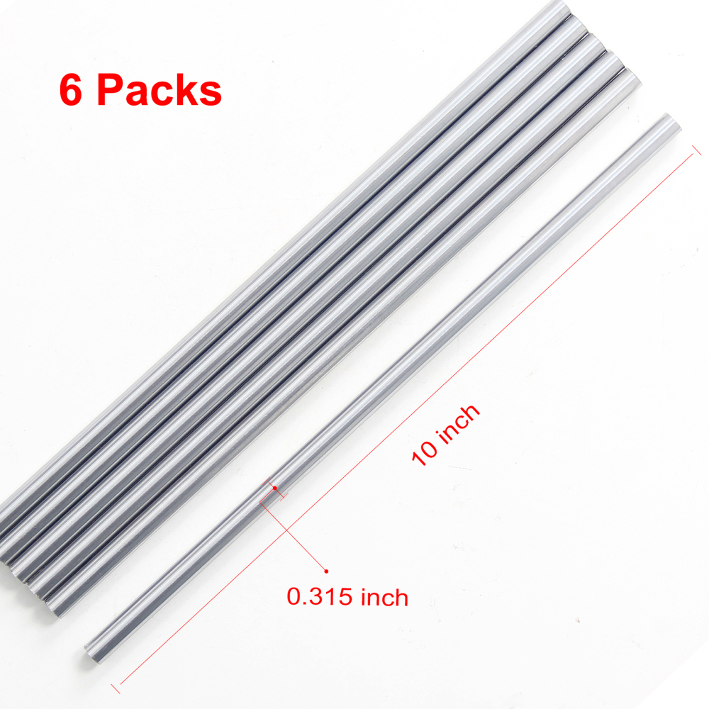 Chrome Plated Carbon Steel Round Rod, Chrome Coated Steel Round Bar for Shaft Gear Drill Lathes Boring Machine Turning Miniature Axle, Cylindrical Pin DIY Craft Tool