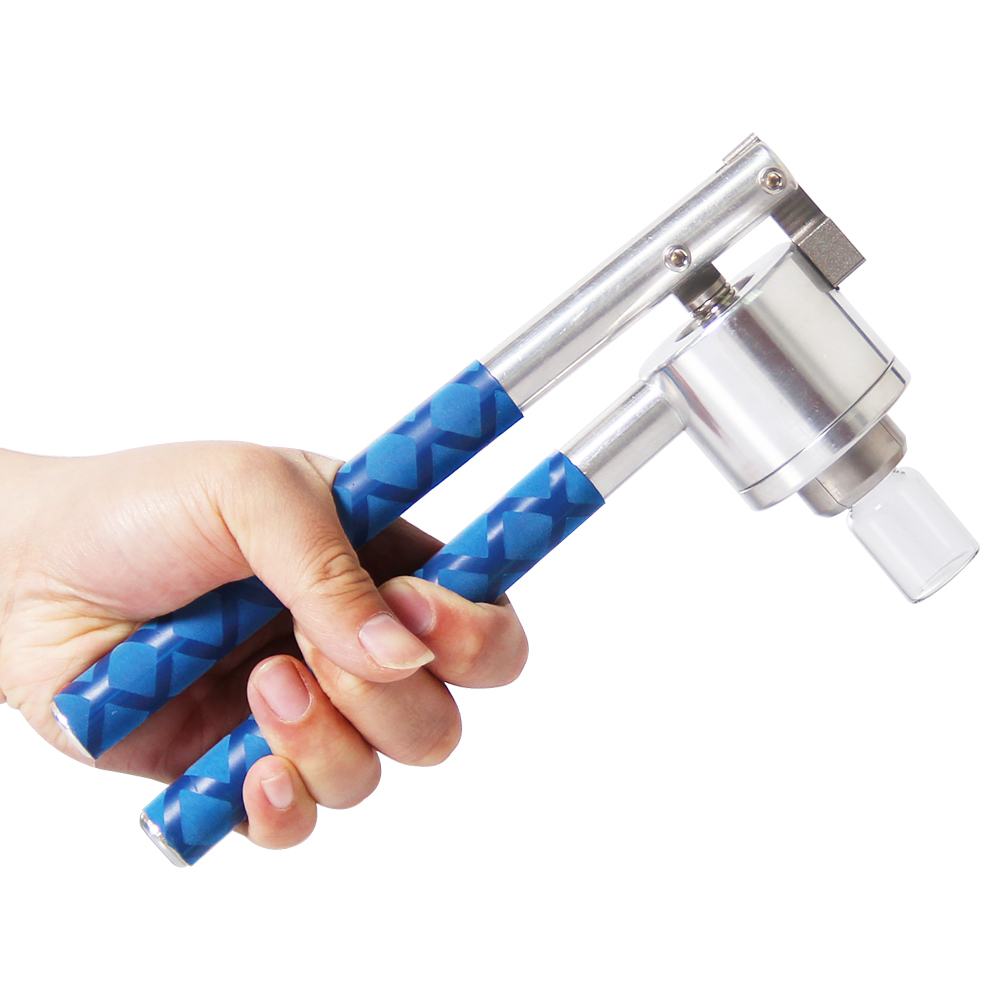 20mm Flip Vial Crimper + 100 Glass Vials (10 ml) + 100 Rubber Stoppers + 100 Plastic-aluminum Flip Caps