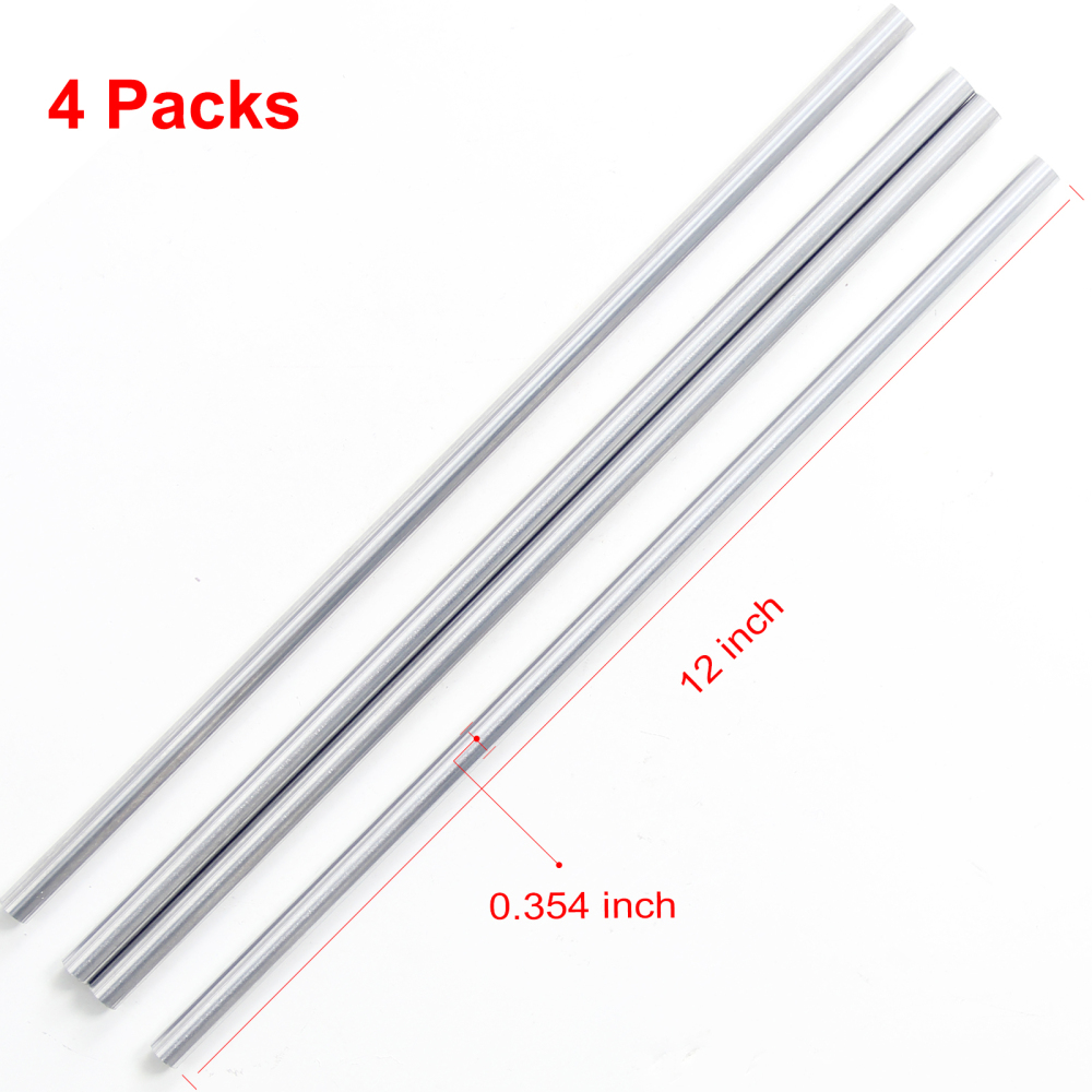 Chrome Plated Carbon Steel Round Rod, Chrome Coated Steel Round Bar for Shaft Gear Drill Lathes Boring Machine Turning Miniature Axle, Cylindrical Pin DIY Craft Tool