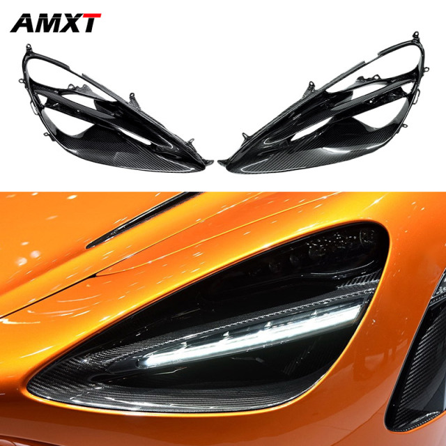 Mclaren 720S Headlight frame Dry Carbon Fiber M Style Light Lamp Cover Headlight Cover Body Kits for Mclaren 720S
