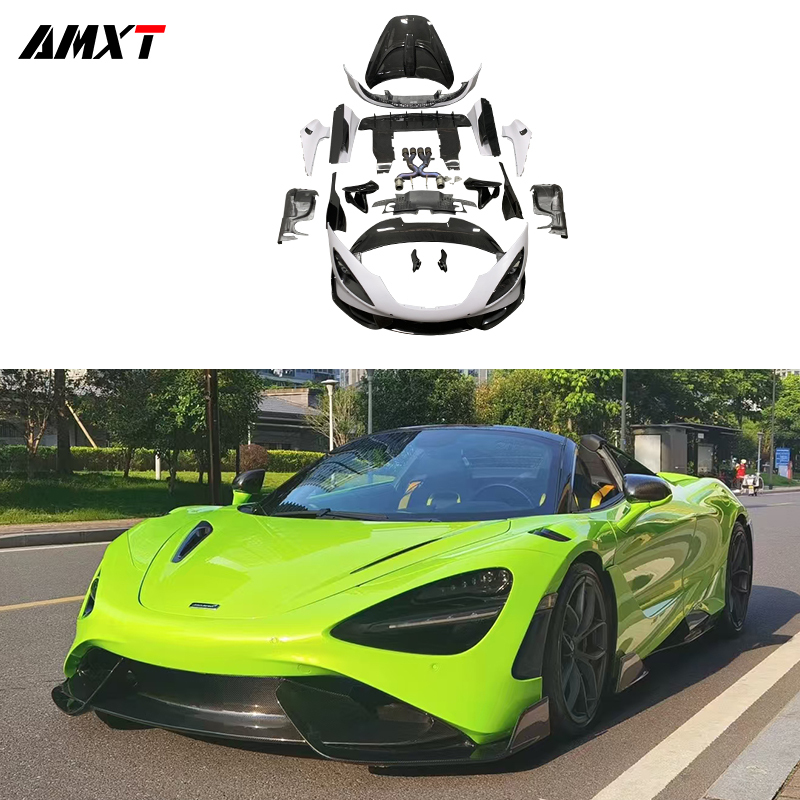 720S Upgrade 765LT Body Kits for Mclaren Excellent Quality Dry Carbon Fiber Front Lip Side Skirt Diffuser Hood Fender