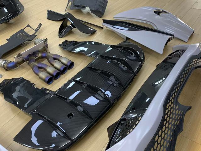 720S Upgrade 765LT Body Kits for Mclaren Excellent Quality Dry Carbon Fiber Front Lip Side Skirt Diffuser Hood Fender