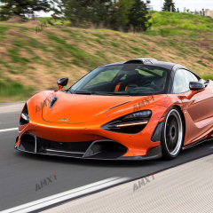 NOVIT High Quality Dry Carbon Roof Scoop for McLaren 720S Luxury Sports Car Vent with Excellent Fitment & Paste Mount