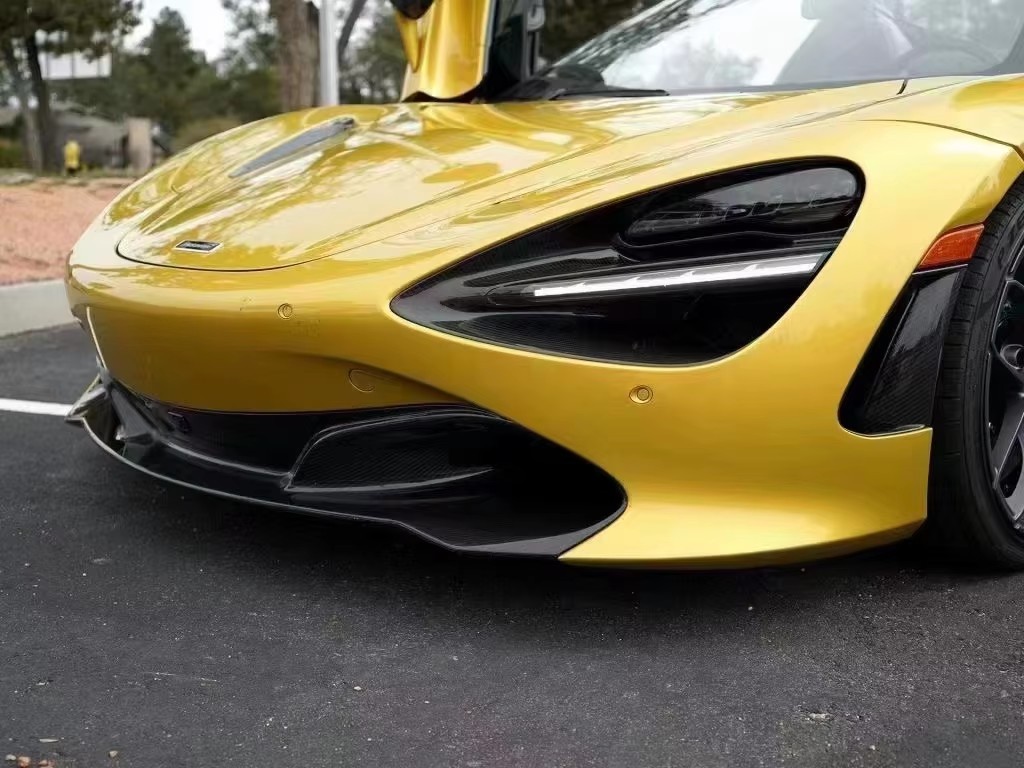Dry Carbon Fiber Front Bumper Side Vent Body Kit Side Canards air Outlet for mclaren 720S