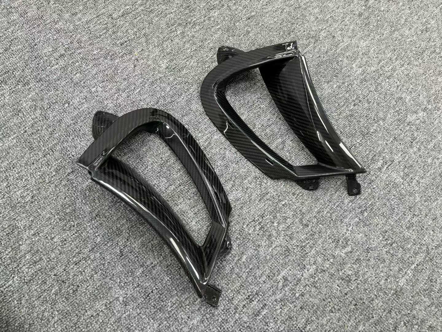 Dry Carbon Fiber Front Bumper Side Vent Body Kit Side Canards air Outlet for mclaren 720S